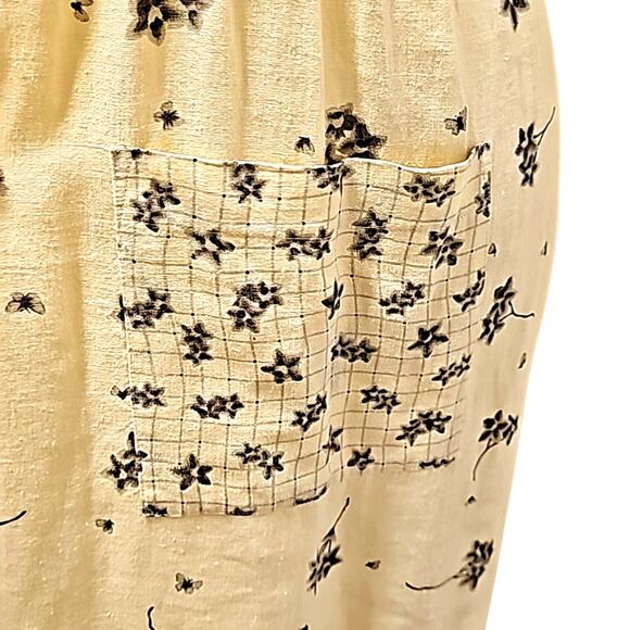 Sweet Jessie Vintage Womans Two Pattern Short Sleeve Linen Blend Dress Size MP - Picture 6 of 12